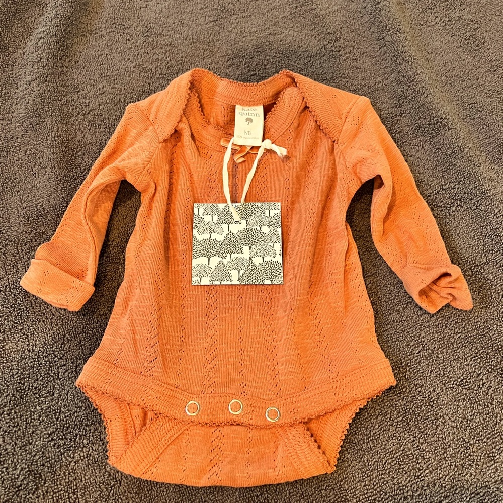 NWT Kate Quinn Pointelle Onesie Newborn